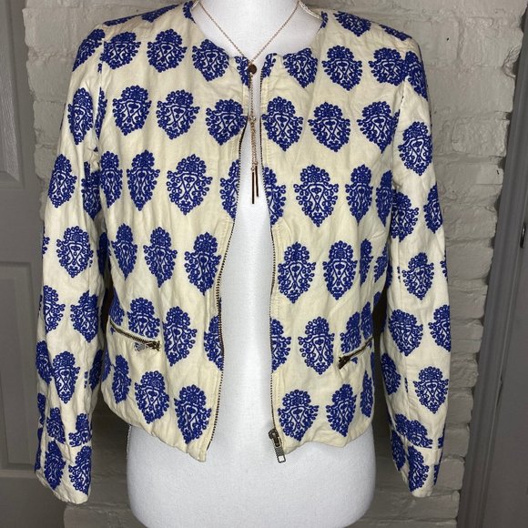 J. Crew Jackets & Blazers - J. Crew Filigree Embroidered Jacket 10